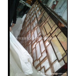 定做时尚简约不锈钢屏风隔断镂空 镀色 激光加工厂家直销