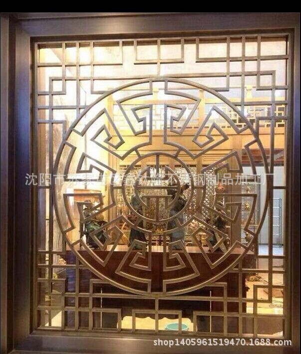 沈阳不锈钢加工不锈钢镂空屏风 镂空屏风隔断家居屏风厂家批发