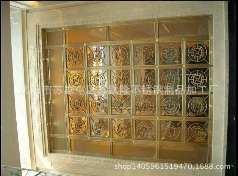 沈阳不锈钢加工不锈钢镂空屏风 镂空屏风隔断家居屏风厂家批发