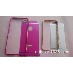 iPhone6手机壳 苹果6plus弧形铝合金属边框 5.5寸背板塑胶新款