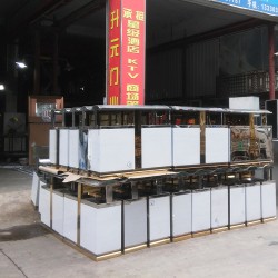 厂家定做 圆形砂钢果皮箱 不锈钢垃圾桶 酒店大堂垃圾桶