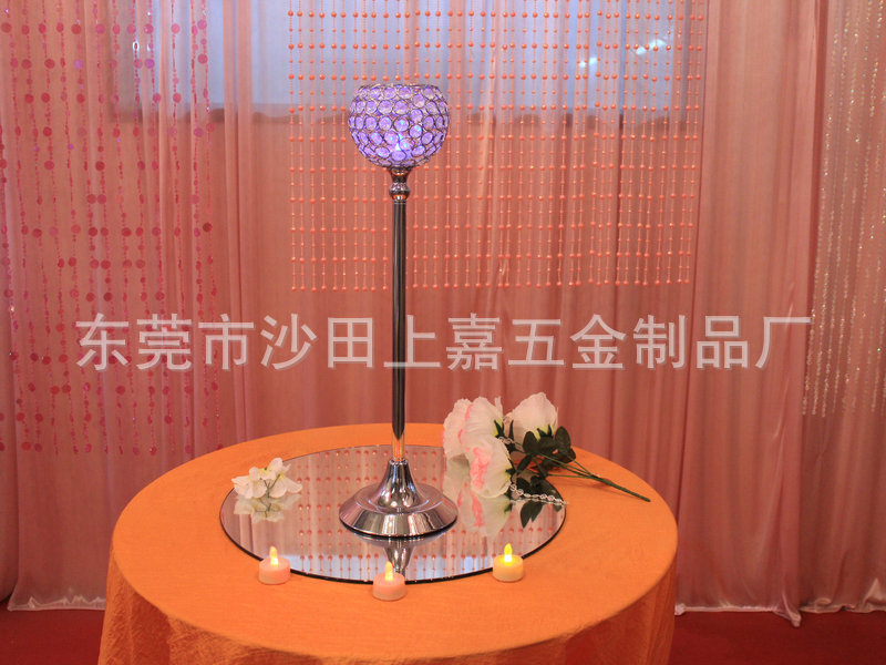 厂家批发 D15-45CM串珠圆球串珠烛台 创意圣诞工艺烛台