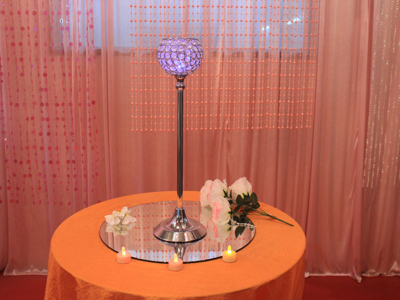 厂家批发 D15-45CM串珠圆球串珠烛台 创意圣诞工艺烛台