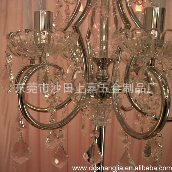 专业供应 D45-110CM欧式婚礼水晶烛台 创意水晶挂饰烛台