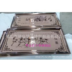 青古铜工艺画 酒店大型装饰画 精雕细琢铝板雕刻图来图加工