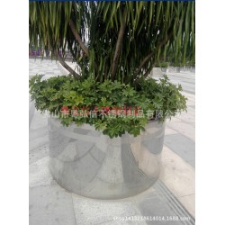 江苏商业购物广场组合式不锈钢花盆摆放 绿化装饰花盆加工定做