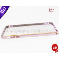 精品粉色iphone6 4.7寸金属边框外壳带按键 iphone铝外壳 现货
