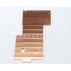 东莞专业散热厂家供应铲齿纯铜散热器 齿片散热器 高倍齿片紫铜