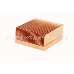 供应精密铲齿纯铜散热器 高密齿铝挤压散热器 芯片散热片生产厂家