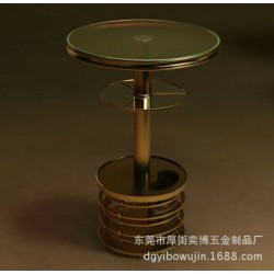 定制各种酒吧桌吧椅不锈钢抛光定制