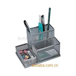 供应网状文具，桌面文具，组合笔筒，金属笔筒