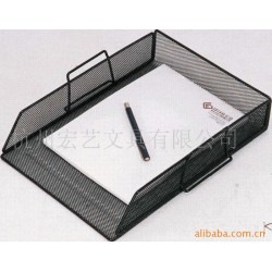 供应金属网文具，铁线资料架，可叠加文件篮