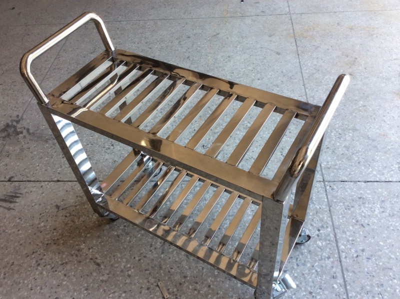 承接大小型不锈钢置物架管材置物推车生产制作 可定制