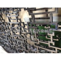 不锈钢屏风隔断 江西黑钛304镂空 10*30装饰花格隔断