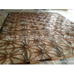 批发屏风 厂家供应玫瑰金六角星星花瓣款不锈钢拉丝装饰花格隔断