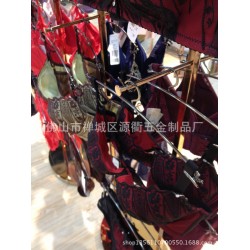 内衣展示架 玫瑰金不锈钢服装道具 彩色不锈钢衣架