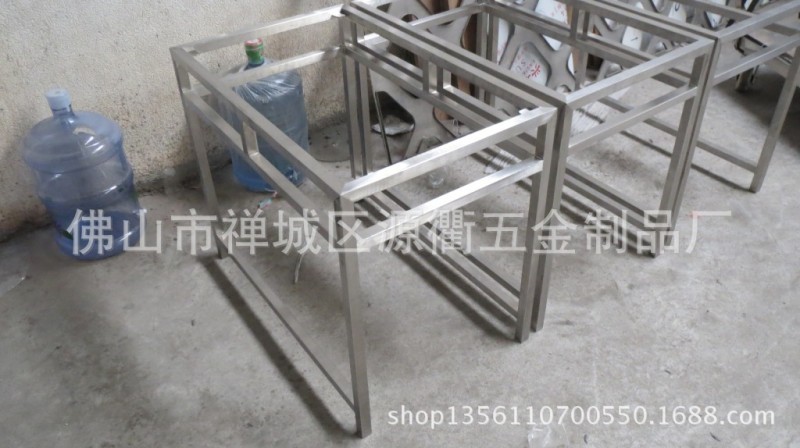 高级西餐厅不锈钢餐桌架 拉丝不锈钢支架 佛山不锈钢加工厂