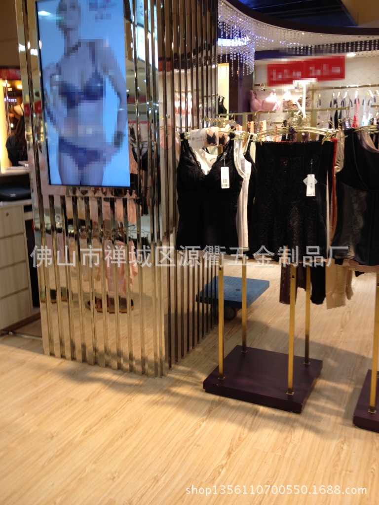 服装展示架 商场不锈钢服装道具 不锈钢衣架 定制商场不锈钢架