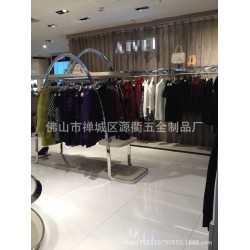 服装展示架 商场不锈钢服装道具 不锈钢衣架 定制商场不锈钢架