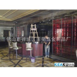 深圳地下酒吧不锈钢酒架 私会会所客厅玫瑰金红酒架加工