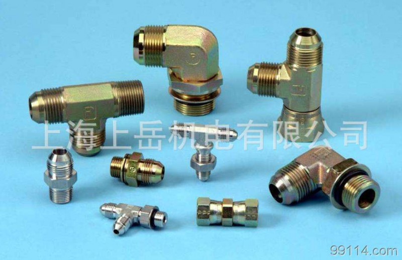 JIC过渡接头三通卡套螺母37°扩口式接头永华EATON软管接头外贸