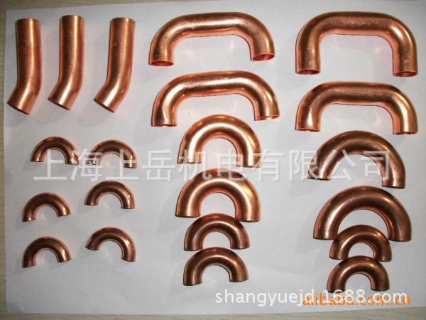 空调紫铜异形折弯管弯头Y三通GB11618铜法兰 非标扩口式焊接弯管