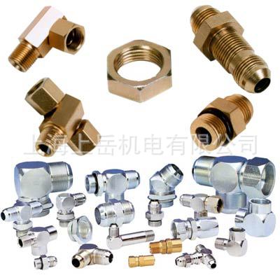 高精密高压卡套式三通变径外螺纹NPTF软管衬套式扩口接头硬管焊接