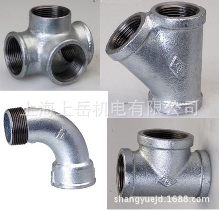 美标铸铁螺纹管件Y型T三通NPTF外贸出口不锈钢316L异径四通FBO