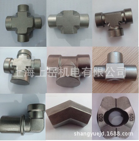 316L不锈钢焊接卡套接头毛坯锻件四通SAE-GB-ISO法兰冷锻异形毛坯