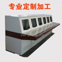 厂家直销钣金工业琴式安防监控控制台可定制多联电脑监控操作台