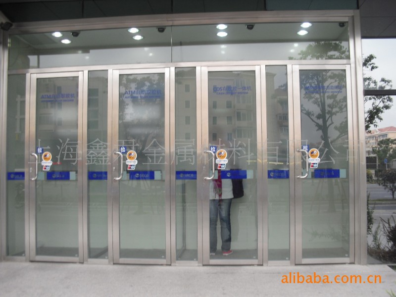 鑫君订制银行自动ATM机门银行防尾随门银行玻璃门自动提款机门