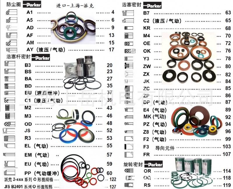 上海派克现货直供PARKER液压气动橡塑密封材料HNBR特种密封圈条