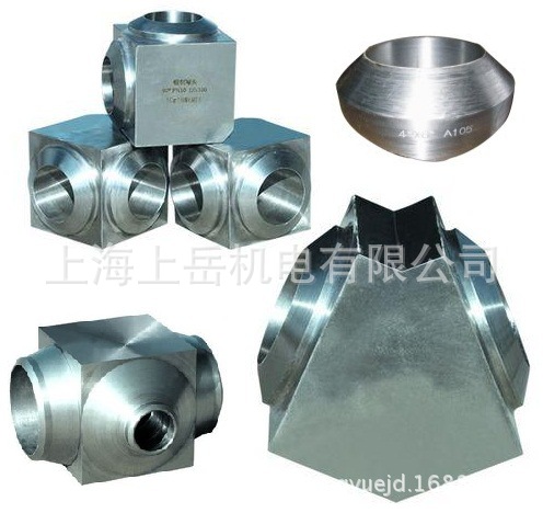 OEM非标高压焊接式方形四通油口高压三通T形45度对焊管件加工外贸