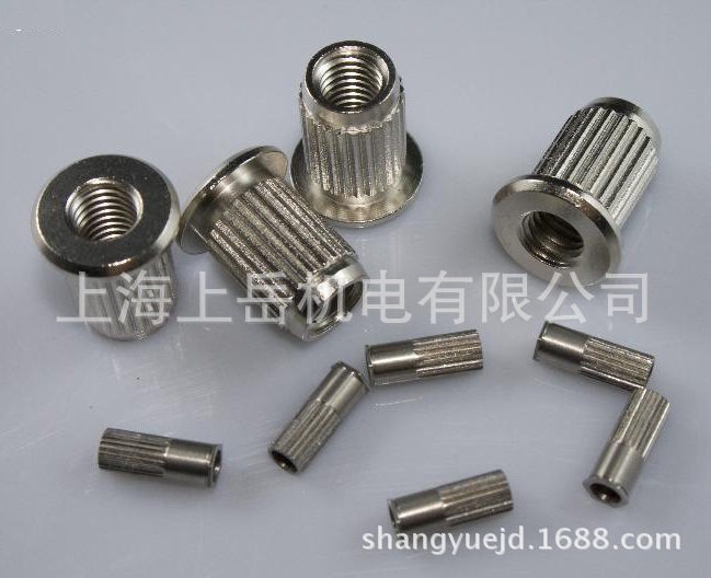 精密机械加工中小型五金滚花滚丝螺套螺杆螺柱管帽铜铝紧固连接件