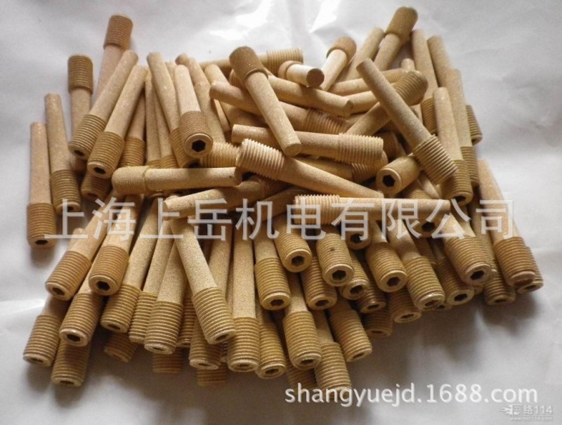 铜烧结过滤 锈钢粉末精密滤芯 螺纹接头消声器滤网滤片滤塞