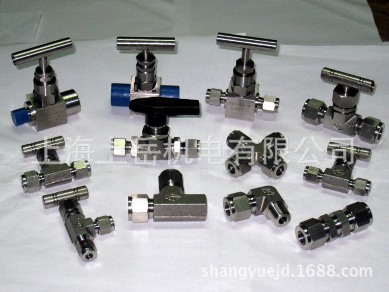 方形三通卡套式弯头铜镀铬PARKER不锈钢扩口式卡套单向阀针阀派克