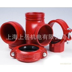 水管沟槽式挠性卡箍三通异径四通沟槽连接法兰盖不锈钢卡箍外贸