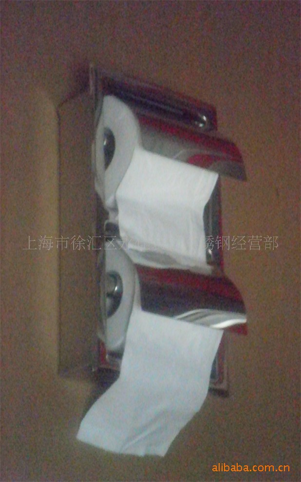 厂价直销嵌入式双卷不锈钢手纸架 手纸盒