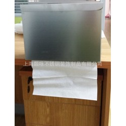 厂价直销明装不锈钢抽纸盒 卫生间玻璃镜子后面暗藏式抽纸盒