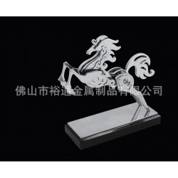 不锈钢办公摆件 礼品马 L01 不锈钢商务家居定制礼品批发 本色