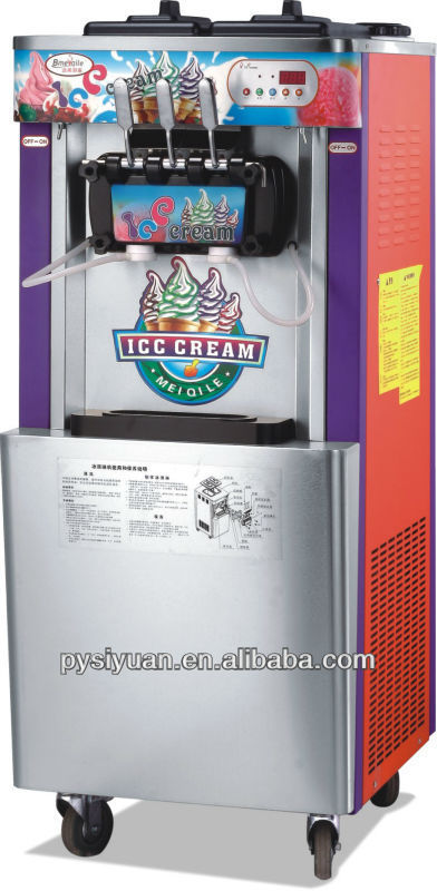 广州番禺厂家直销3头3种味道冰淇淋机 价格合理