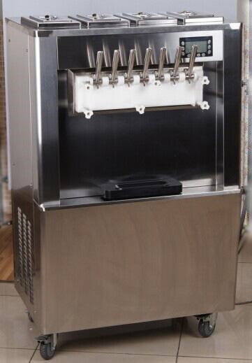 超级划算最新款柜式7头7钟味道冰淇淋机,雪糕机