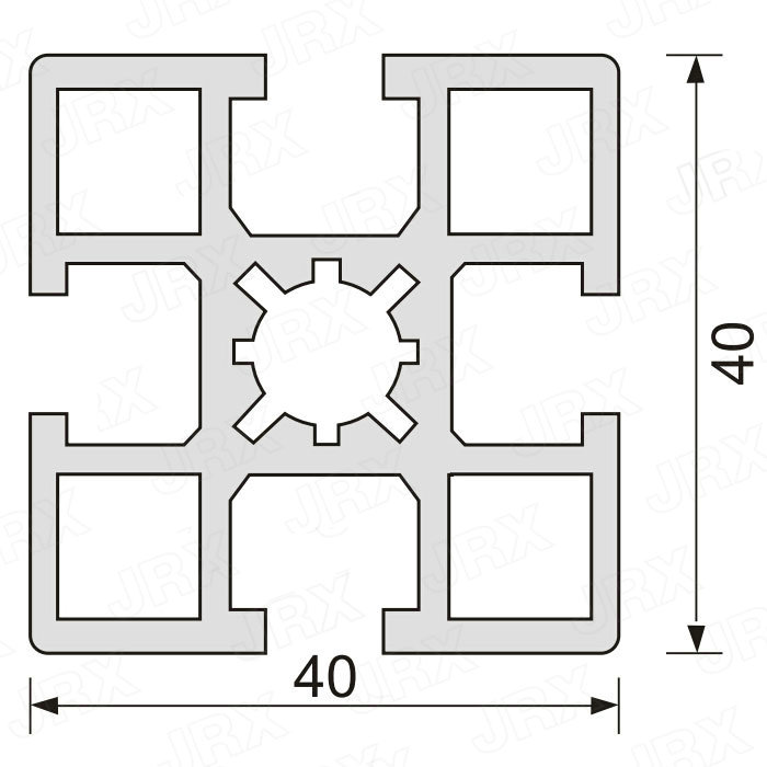 工业铝型材厂家供应JRX-Y-4040-1.8重型工业铝型材