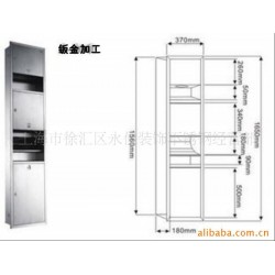 供应入墙式不锈钢带垃圾桶，烘手器手纸箱系列产品