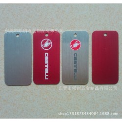 供应喷沙面铝吊牌 铝料挂牌 激光流水码吊牌