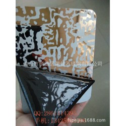 厂家专业生产 不锈钢花纹蚀自由纹 304彩色不锈钢 质量保证定做