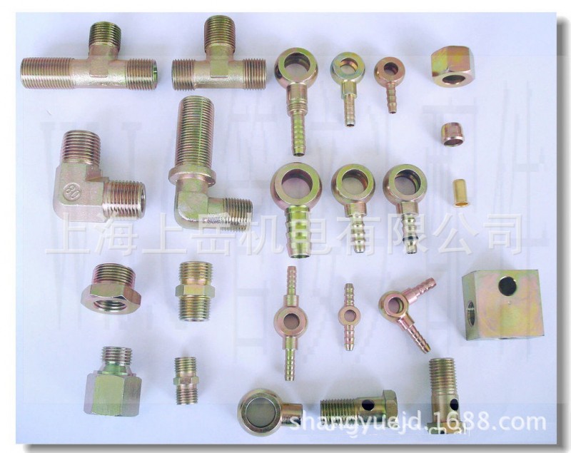 铰接式球头扩口式软管接头芯非标ZG锥管螺纹扣压接头方形卡套直通