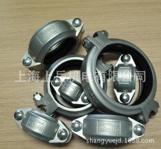 沟槽式变径三通卡箍 加厚弯头连接法兰 铸铁封头堵盖不锈钢扩口