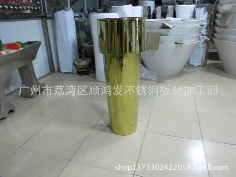 定做不锈钢镜面装饰花筒,酒店企业迎宾绿化花筒,房地产展厅花筒