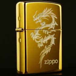ZIPPO原装正品 煤油打火机 芝宝防风打火机 金冰飞龙在天 精雕